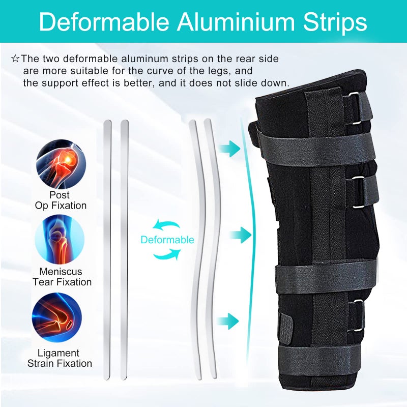 TANDCF Unisex Knee and leg immobilization Stabilizer for Post Surgery Recovery,Knee Fractures,Instability, ACL,MCL,Meniscus Tear,Arthritis,Displacement Recovery, 17.3" Length Universal - Image 3