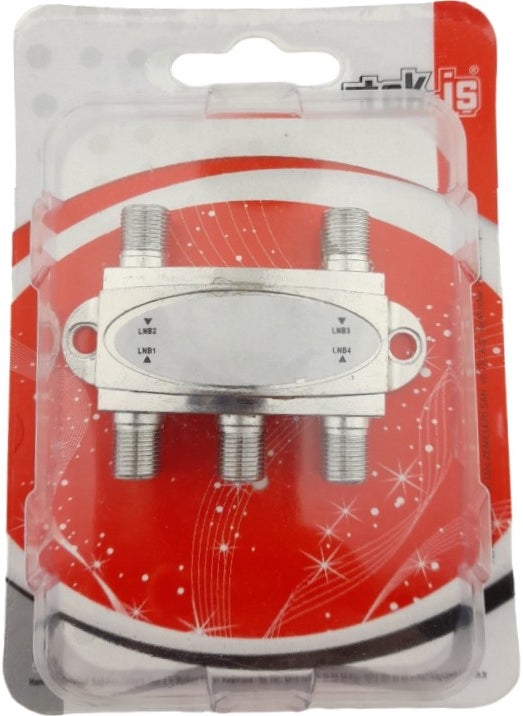 Satellite Splitter 4 Output Cable TV Rg6 Antenna Multiplexer Distributor Television Splitter Partition Distributor Distributor