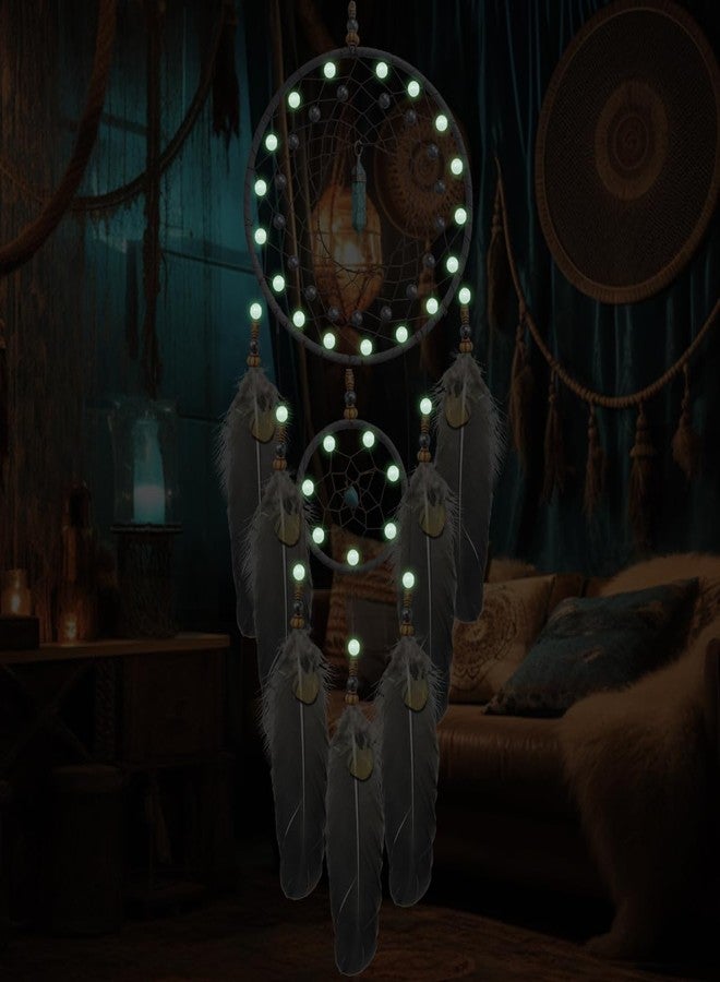 Awlee Dream Catchers for Adults Kids Handmade Dreamcatcher Hanging for Boy Girl Bedroom Wall Dector Glow in Dark Gift - Image 4