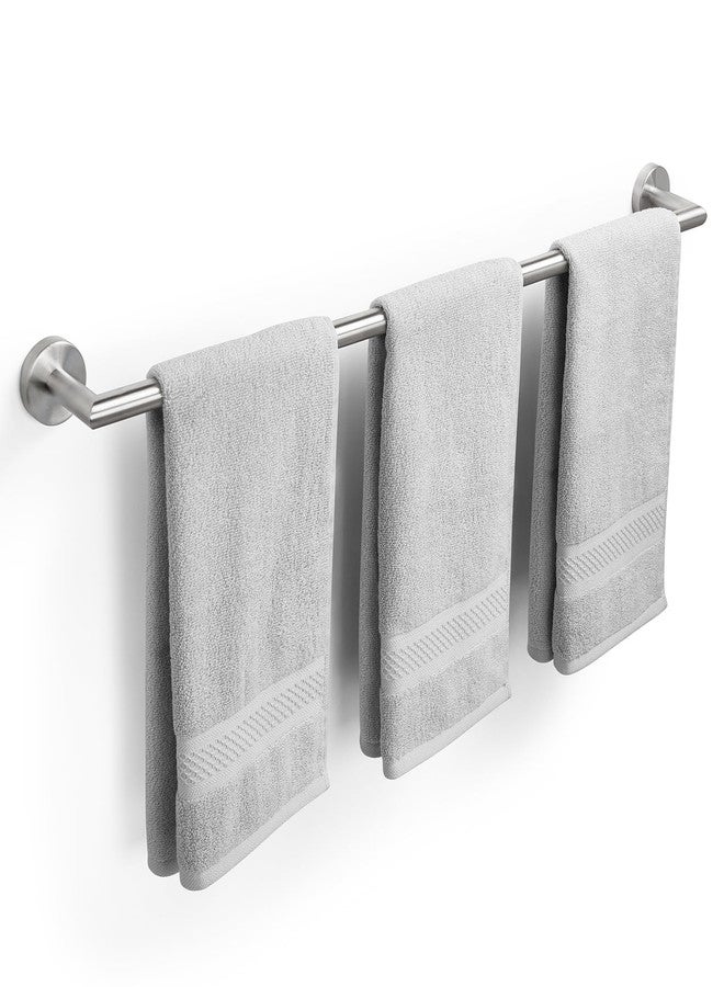 JunSun Towel Bar 30 Inch Bathroom Towel Rack Heavy Duty Bath Towel Holder Modern Towel Rod Brushed Silver Towel Hanger Bathroom Accessories Silver Towel Rail Stainless Steel Single Bar Brushed Nickel - Image 1