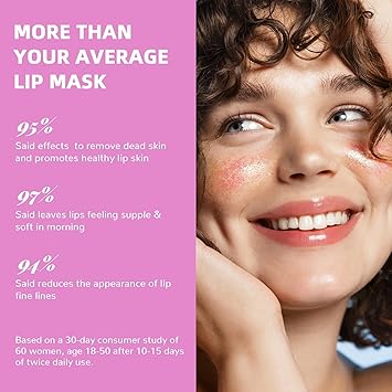 ANRCOLLECT Lip Sleeping Mask Set Overnight Treatment Lip Care Kits with Lip Scrub Sleeping Lip Balm Exfoliate Moisturize For Dry Chapped Cracked Lips Intense Hydration Lip Kits 4 Pack - Image 3