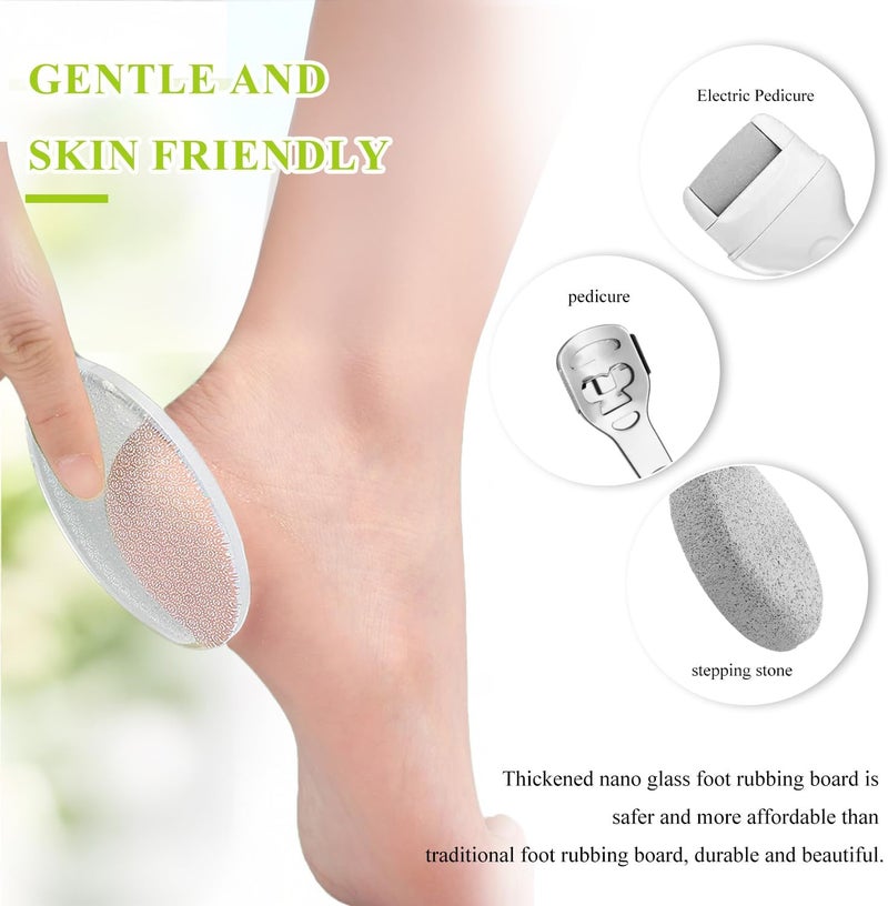 TORMEN 8 Shape Glass Foot File Nano Callus Remover For Feet Tool Containing Micro Abrasive Particles Suitable Dry And wet Care of Hard Skin Nail Care - Image 4