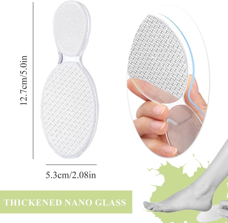 TORMEN 8 Shape Glass Foot File Nano Callus Remover For Feet Tool Containing Micro Abrasive Particles Suitable Dry And wet Care of Hard Skin Nail Care - Image 1