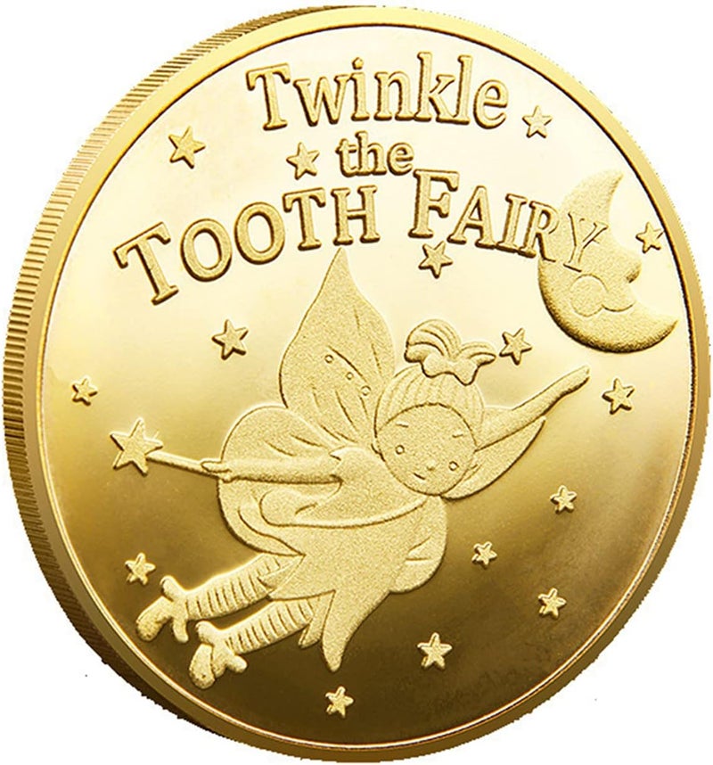 Tooth Fairy Coin Commemorative Coin for Children Gifts for Babies Souvenir (2 PCS)