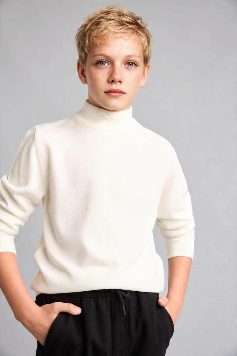 Defacto Boy Regular Fit Half Turtleneck Pullover