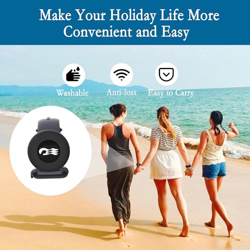 GudCoaks [4 Pack] Princess Ocean Medallion Watch Adapters – Silicone Cruise Holder Accessory for Carnival Medallion 2024,2025,2026, Fits Watch Bands, Also Compatible with Apple AirTag Cat Collar Holder,Black - Image 4