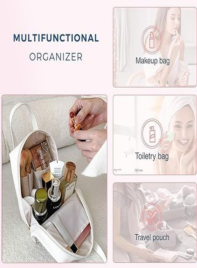 Brikipth Cosmetic Organizer, Travel Accessories Bag, Travel Toiletry Bag with PU Leather Finish, Large Toiletry Bag with 2 Compartments and 6 Pockets, Hygiene and Toiletries Bag for On-The-Go - Image 5