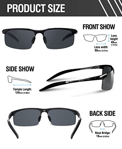 DUCO Mens Sports Polarized Sunglasses UV Protection Sunglasses for Men 8177s - Image 4