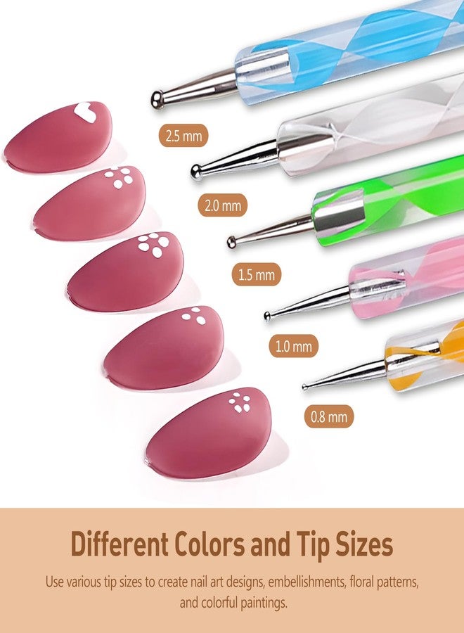 Kootinn Embossing and Clay Sculpting Dotting Tool Set, Ball Stylus for Nail Art, 2 Way Sizes for Diverse Patterns - Image 3