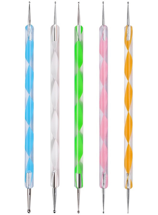 Kootinn Embossing and Clay Sculpting Dotting Tool Set, Ball Stylus for Nail Art, 2 Way Sizes for Diverse Patterns - Image 1