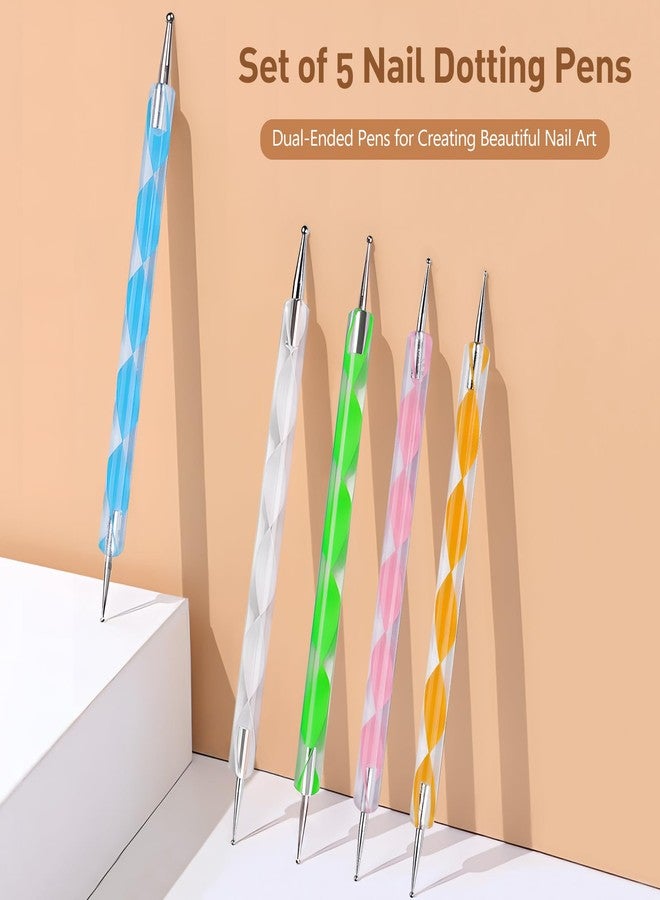 Kootinn Embossing and Clay Sculpting Dotting Tool Set, Ball Stylus for Nail Art, 2 Way Sizes for Diverse Patterns - Image 2