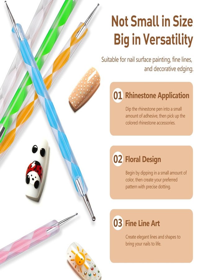 Kootinn Embossing and Clay Sculpting Dotting Tool Set, Ball Stylus for Nail Art, 2 Way Sizes for Diverse Patterns - Image 4