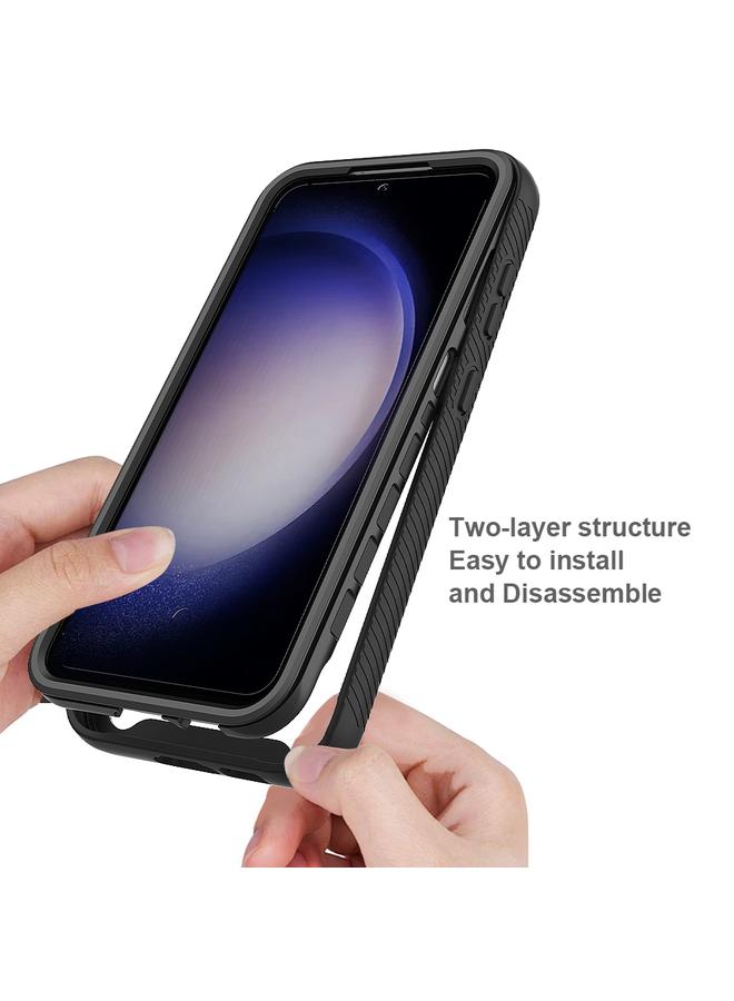 erorex Case For Samsung Galaxy S23 FE 5G Starry Sky Solid Color Shockproof TPU Clear PC Phone Case - Image 4