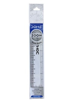 DOMS 10-Piece Zoom Transparent Ruler 15cm Length  - Image 2