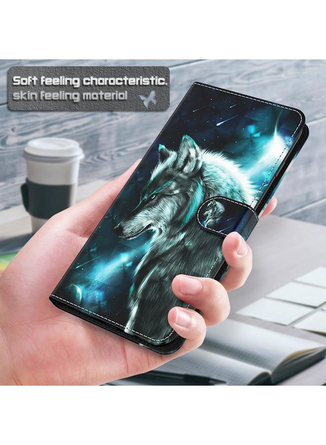 اس-توب جراب لهاتف iPhone 14 Pro بنمط رسم ثلاثي الأبعاد، جراب هاتف جلدي قابل للطي - Image 5