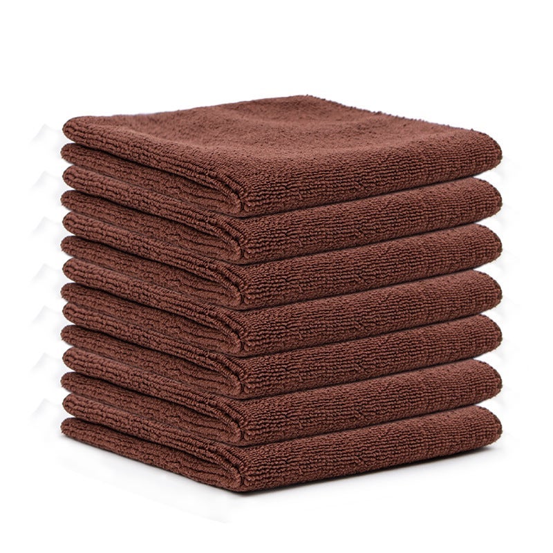 Thick Microfiber Towel Set Absorbent No Lint Brown