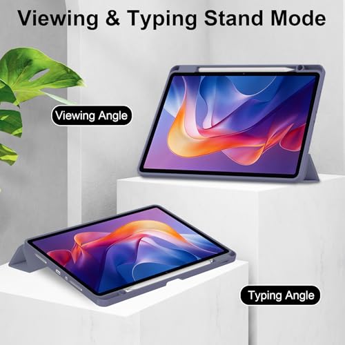 ProElite Case Cover for Xiaomi Redmi Pad 2 11 inch Cover, Transparent Flip Case for Xiaomi Redmi Pad 2 11 inch Case Cover with Pen Holder, Lavender - Image 4