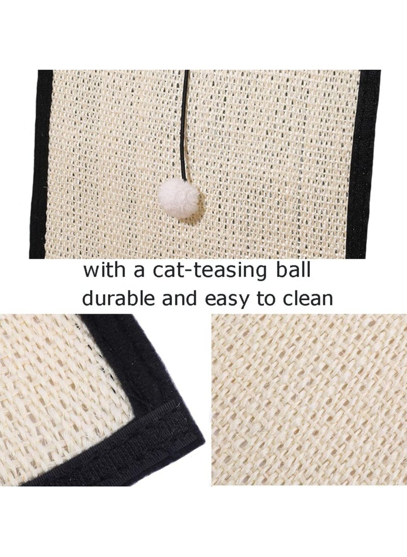 KASTWAVE - Cat Scratching Mat Sofa Furniture Protector, Natural Sisal Cat Scratching Pad, Couch Cover Guard, Cat Grinding Claw Toy - Image 1