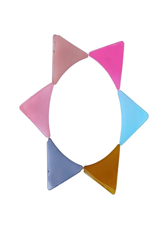 Accessher Multicolor Acrylic Material Stone Clip for Women/Hair Clutcher (Pack of 6) - Image 1