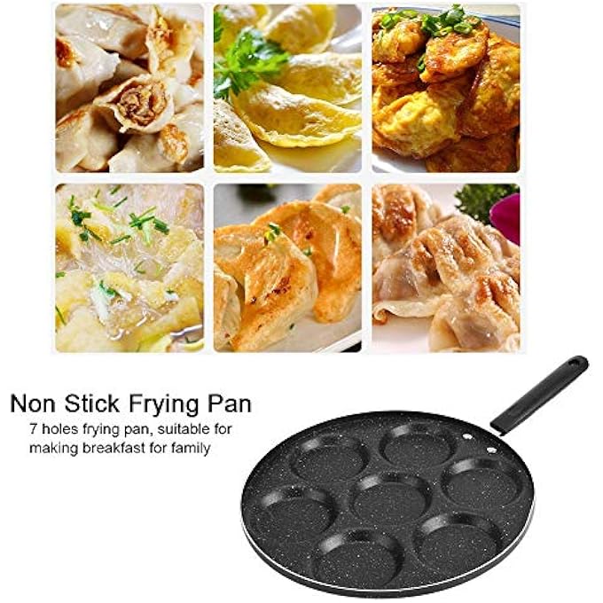 AMONIDA 7Hole Frying Pan Fried Eggs Cooking Pancake Breakfast Skillet NonStick Coating Cookware Suitable For HomeHotel And Restaurant Kitchens - Image 4