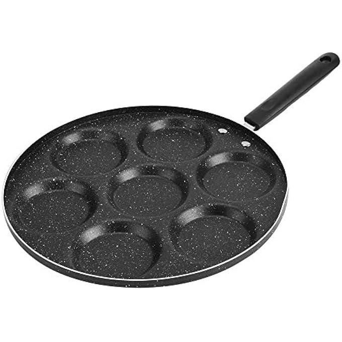 AMONIDA 7Hole Frying Pan Fried Eggs Cooking Pancake Breakfast Skillet NonStick Coating Cookware Suitable For HomeHotel And Restaurant Kitchens - Image 1