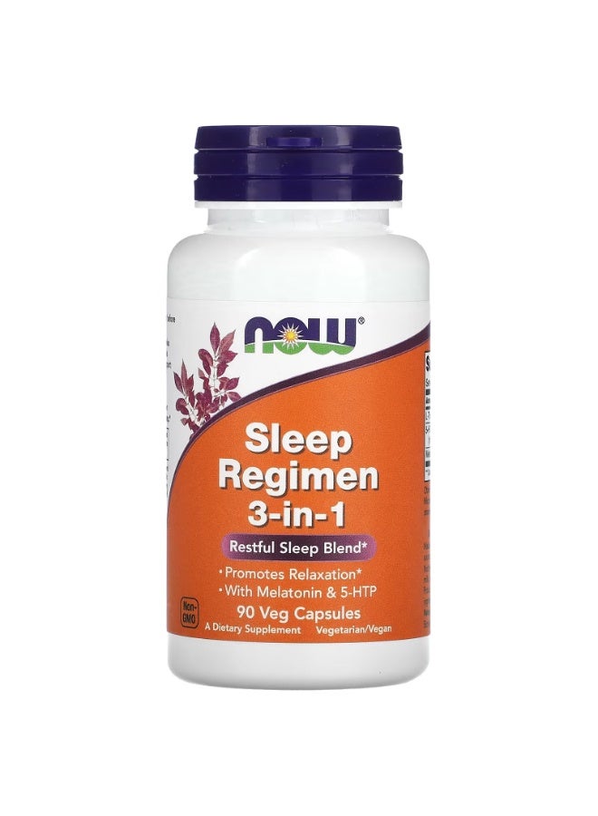 now Sleep Regimen 3-in-1, 90 Veg Capsules - Image 1