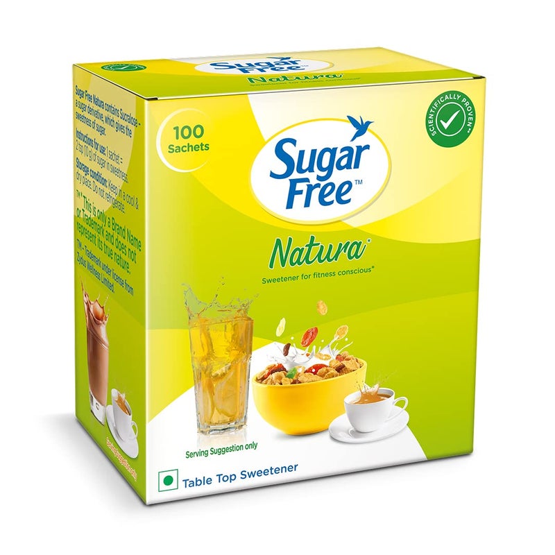 Sugar Free سكر فري ناتورا، 100 ظرف | يعادل حلاوة 1 كجم سكر | 100% آمن | مثبت علمياً ومختبر | حلو مثل السكر ولكن بدون سعرات حرارية | 75 جرام - Image 4