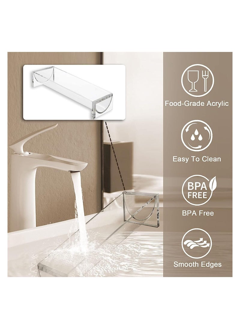 Y&D - Clear Cracker Serving Tray, Acrylic Dessert Table Display Transparent Macaron Rectangular Holder Biscuit Dish for Party Wedding Home Events, 2PCS - Image 1