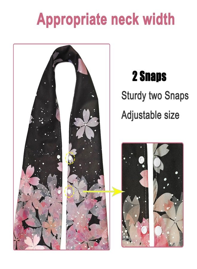 VOPHIA 2 Pack Adult Bib Dining Scarf for Women Microsuede Washable Reusable Food Clothing Protectors Dining Mouth Towel Scarf (sakura) - Image 3