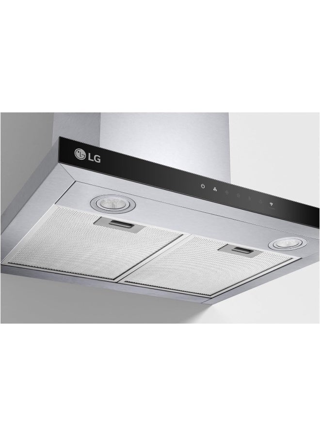 Lg Pro Kitchen LG LG Wall-Mounted Kitchen Hood, 90 cm, T-Shape Design, Stainless Steel ...