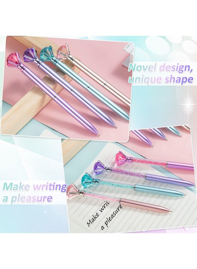 Mimorou 48 Pcs Diamond Pens with Crystal Retractable Bling Ballpoint Pen 1.0 mm Diamonds Top Pens Black Ink Pens Fancy Pens Novelty Pens for Girls Women Home School Office Wedding Gifts, 2 Styles - Image 3