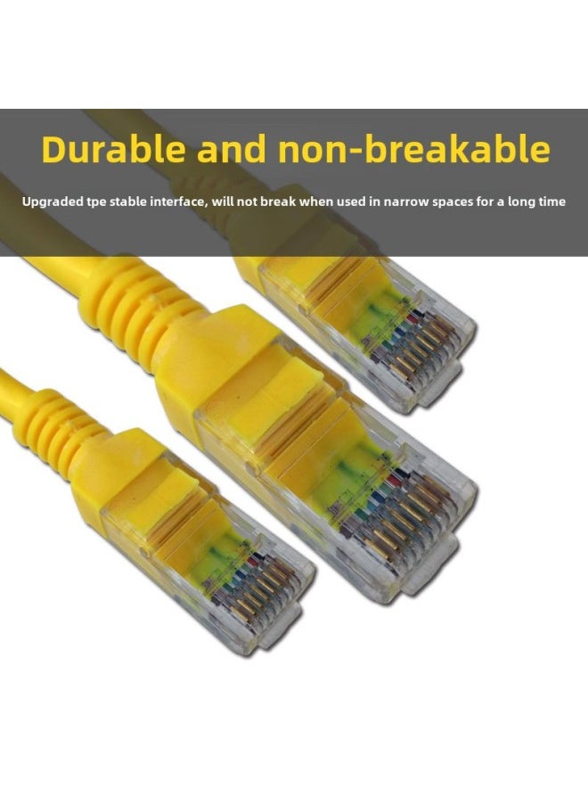 Generic Feinier Yellow Network Cable Household High-speed Indoor Jumper With Crystal Head Finished Super Five Manufacturers Wholesale-Color:Yellow-Line Length:1.5m  - Image 4