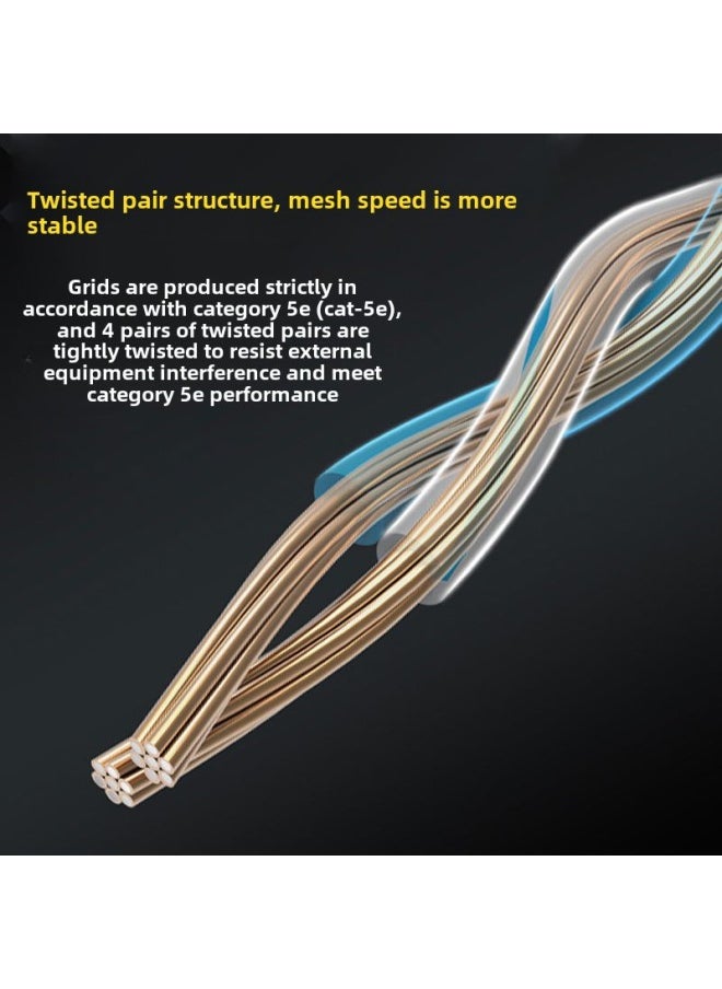 Generic Feinier Yellow Network Cable Household High-speed Indoor Jumper With Crystal Head Finished Super Five Manufacturers Wholesale-Color:Yellow-Line Length:1.5m  - Image 3