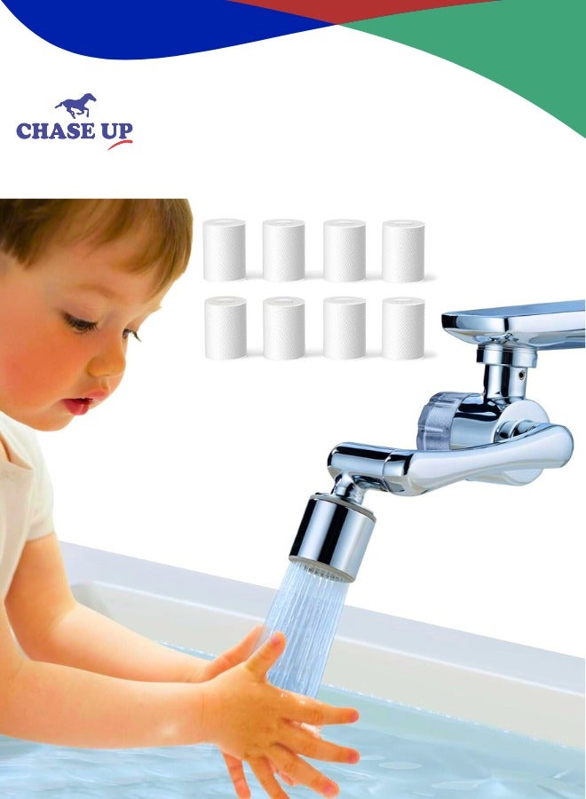 Chase Up Water Filter for Sink 1080°Rotating Faucet Extender Aerator - Bathroom Sink Filter for Skin Face Wash, Kitchen Faucet Filter Tap, 2 Modes Spray - Image 1