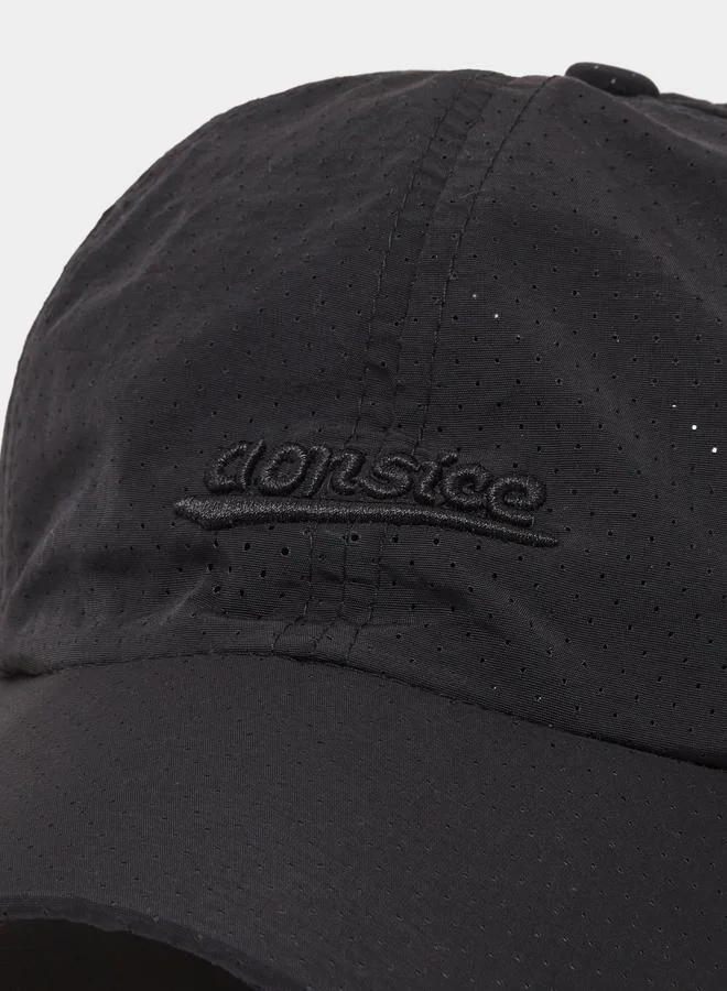 ستايلي Black Embroidered Baseball Cap