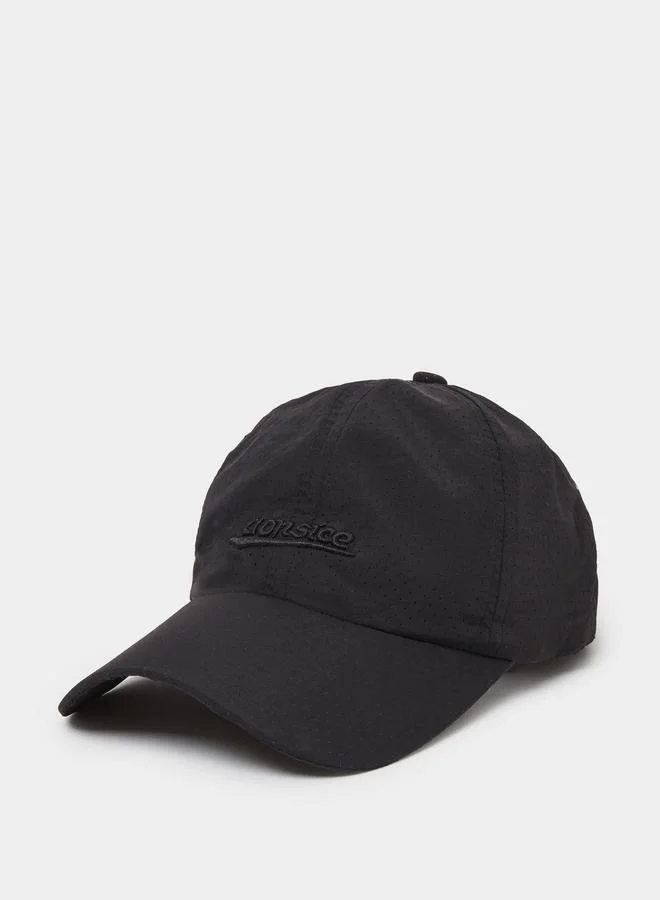 ستايلي Black Embroidered Baseball Cap