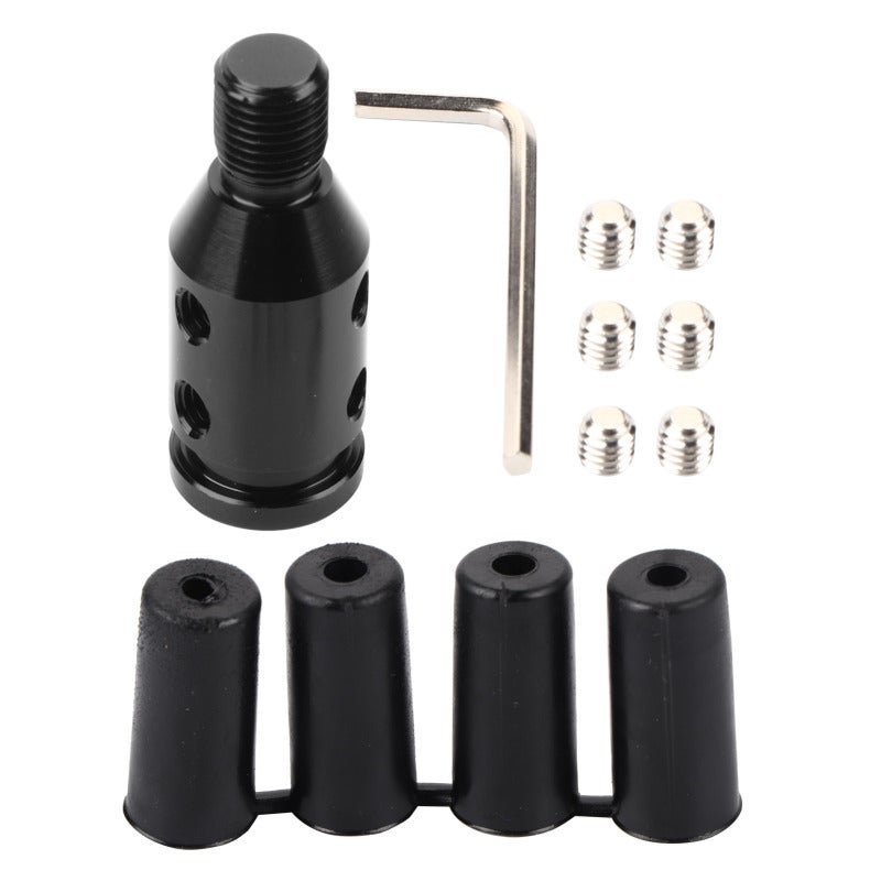 M12x1.25 Shift Knob Adapter Black Aluminum Alloy - Precision Manufactured Shift Threaded Adapter - Durable Shift Knob Retainer for Car Interior Upgrade - Image 1