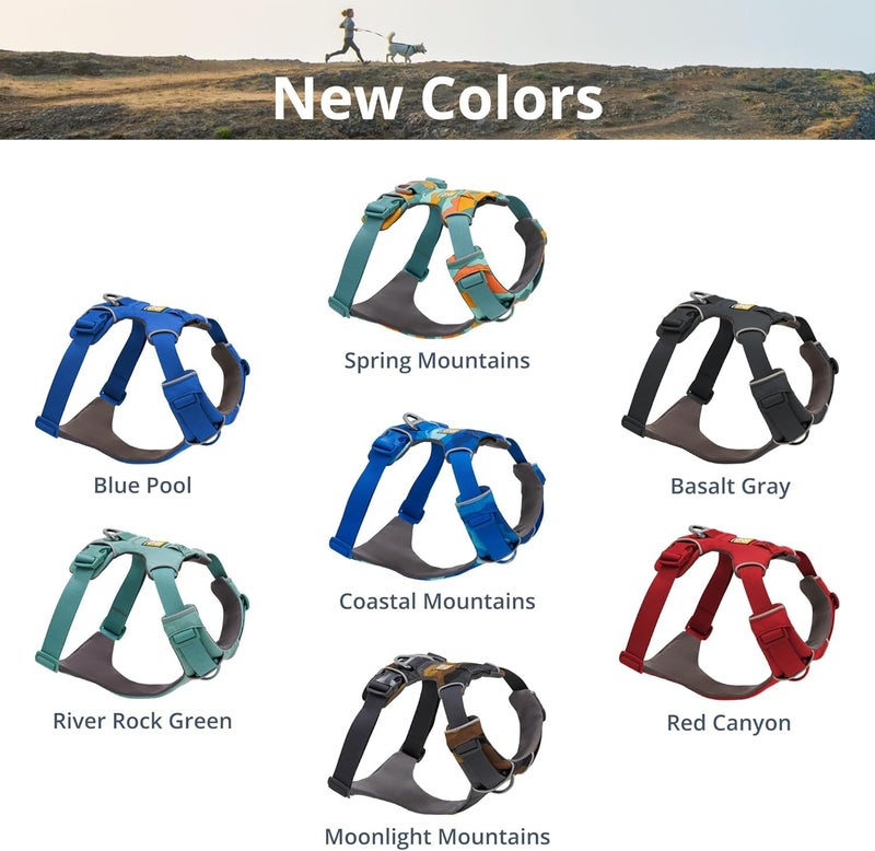 Ruffwear, Front Range Dog Harness, Reflective Soft Padded Everyday Harness with Dual Leash Clips, Adjustable and Lightweight Fit for Training or Walking for All Dogs, Moonlight Mountains, Small - Image 5