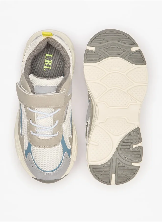 LBL by Shoexpress Boy's Panelled Shoes with Hook and Loop Closure