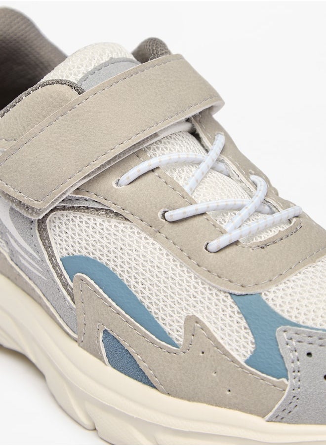 LBL by Shoexpress - Boy's Panelled Shoes with Hook and Loop Closure - Image 1