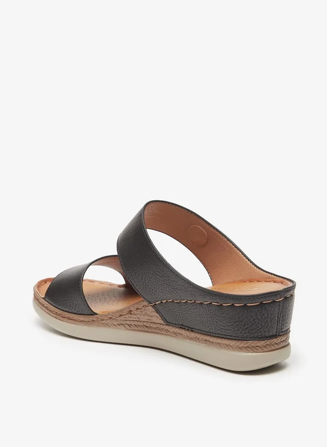 Le Confort Women Solid Slip-On Sandals With Wedge Heels