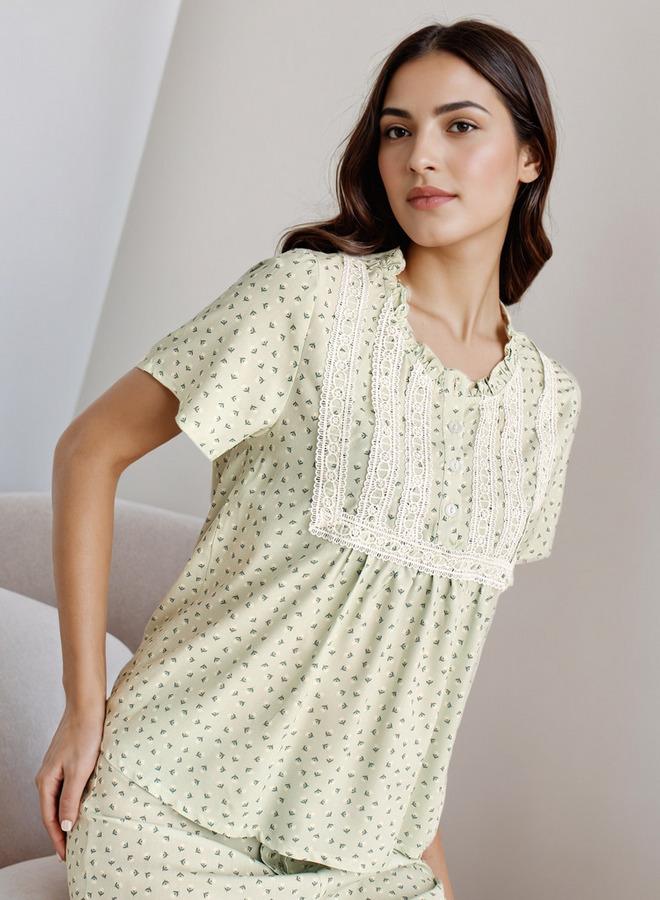 Splash FAV Pyjama Set Top and Trousers Rayon - Image 2