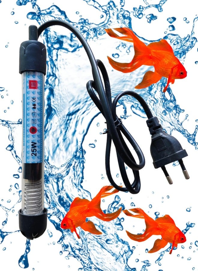 Rs Electrical Aquatic House RS-25W Aquarium Heater Submersible Auto Thermostat Fish Tank Heater for Small Aquarium and Betta Tank Heater for Fish Tank, Freshwater & Saltwater Compatible - Image 1