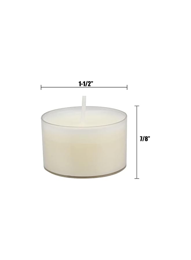 Green Tiger Bulk 48 Pack Unscented Smokeless Long Clear Cup Tea Light Candles with 8 Hour Extended Burn Time, 48 Count - Image 5