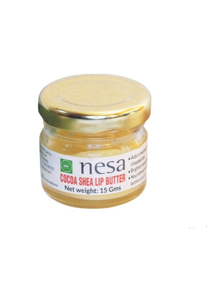 Nesa Cocoa Shea Lip Butter ; 15 Gms ; Dry Lipcare ; Chapped Lipcare ; Dark Lipcare ; Healthy And Nourished Lips ; Moisturising Lips ; Lip Balm - Image 1