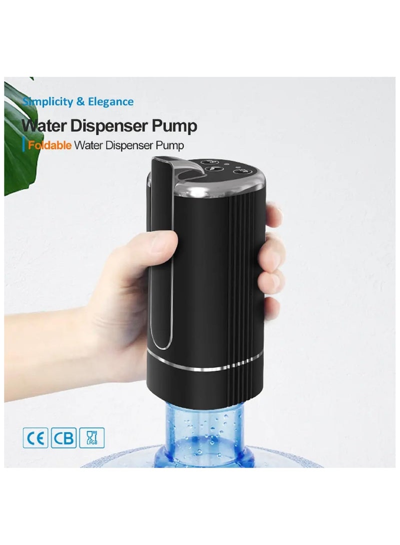 Smart touch-sensitive electric water pump, USB rechargeable - black  - Image 3