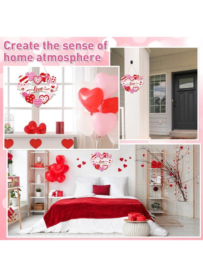 Sereliy Paintable Valentines Ornaments 3 Sets, Wooden Valentines Ornaments to Paint, Unfinished Love Signs Wreaths Wood Crafts for Painting, Wooden Cutouts DIY Wood Crafts for Kids Adults Door Decor (Love - Image 5