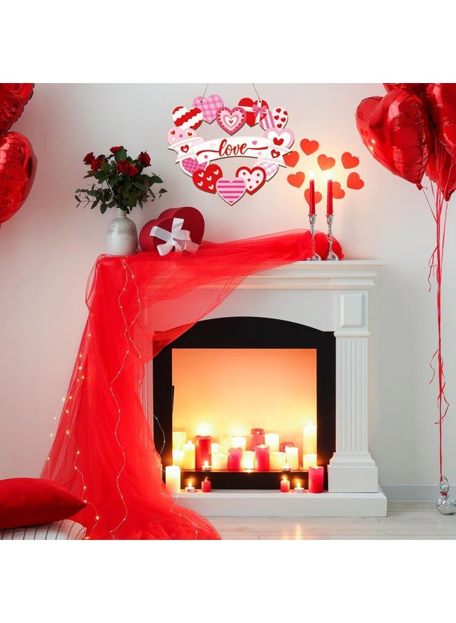 Sereliy Paintable Valentines Ornaments 3 Sets, Wooden Valentines Ornaments to Paint, Unfinished Love Signs Wreaths Wood Crafts for Painting, Wooden Cutouts DIY Wood Crafts for Kids Adults Door Decor (Love - Image 4