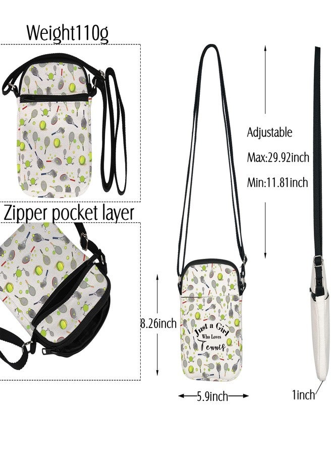 BNQL Tennis Crossbody Bag Tennis Gifts for Tennis Lovers Players Gifts Just a Girl Who Loves Tennis Crossbody Cell Phone Purse - Image 2