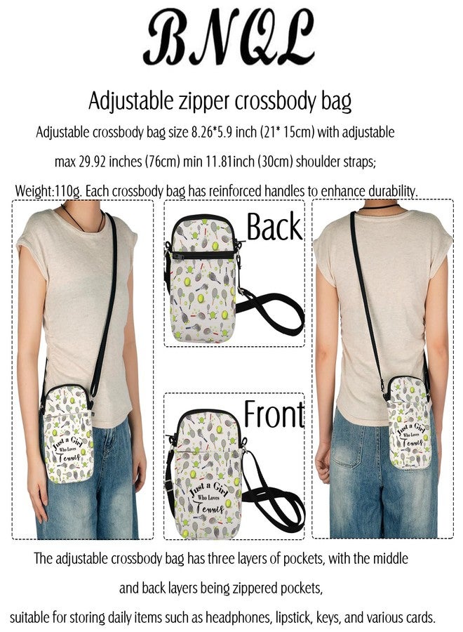 BNQL Tennis Crossbody Bag Tennis Gifts for Tennis Lovers Players Gifts Just a Girl Who Loves Tennis Crossbody Cell Phone Purse - Image 5